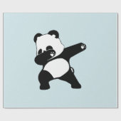 Dabbing Panda, Grappige Panda dab dans Cadeaupapier (Vlak)