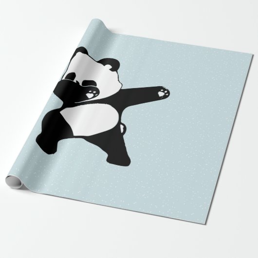Dabbing Panda, Grappige Panda dab dans Cadeaupapier (Uitgerold)