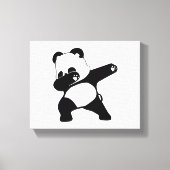 Dabbing Panda, Grappige Panda dab dans Canvas Afdruk (Voorkant)