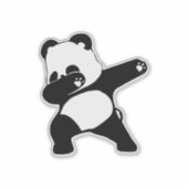 Dabbing Panda, Grappige Panda dab dans Sticker (Voorkant)