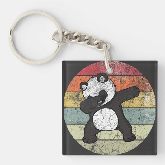 Dabbing Panda, Grappige Panda Sleutelhanger (voorkant)