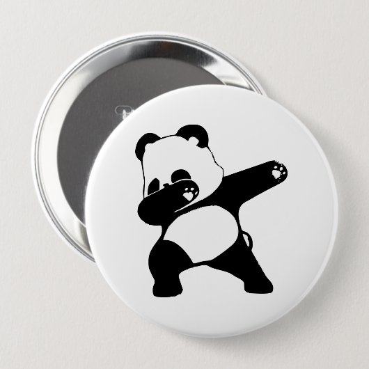 Dabbing Panda Ronde Button 4,0 Cm (Voorkant /achterkant)