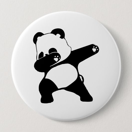 Dabbing Panda Ronde Button 4,0 Cm (Voorkant)
