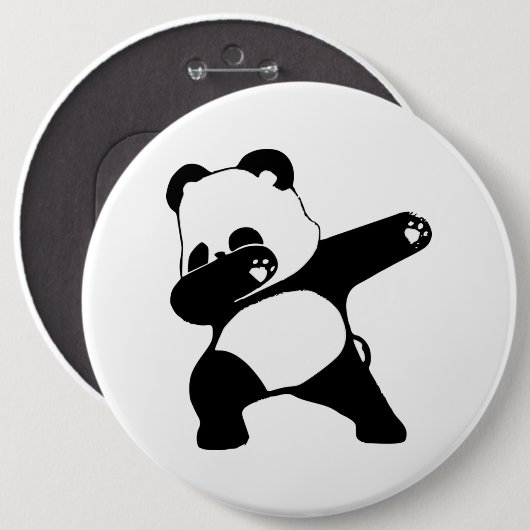 Dabbing Panda Ronde Button 6,0 Cm (Voorkant /achterkant)