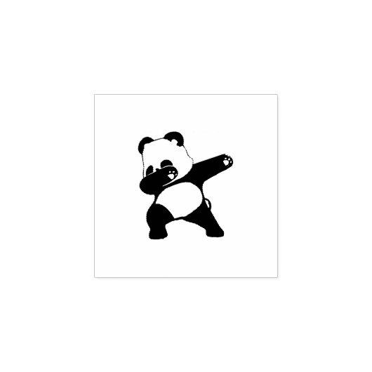 Dabbing Panda Rubberstempel (Afrduk)