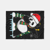 Dabbing Panda Santa Christmas Kids Boys Men Xmas B Fleece Deken (Voorkant (Horizontaal))