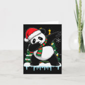 Dabbing Panda Santa Christmas Kids Boys Men Xmas B Kaart (Voorkant)