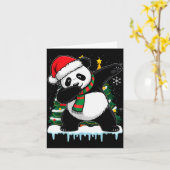 Dabbing Panda Santa Christmas Kids Boys Men Xmas B Kaart (Gele Bloem)