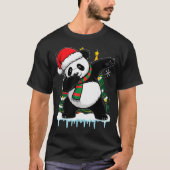 Dabbing Panda Santa Christmas Kids Boys Men Xmas B T-shirt (Voorkant)