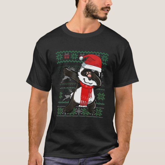Dabbing Panda Ugly KerstSweater Funny Party C T-shirt (Voorkant)