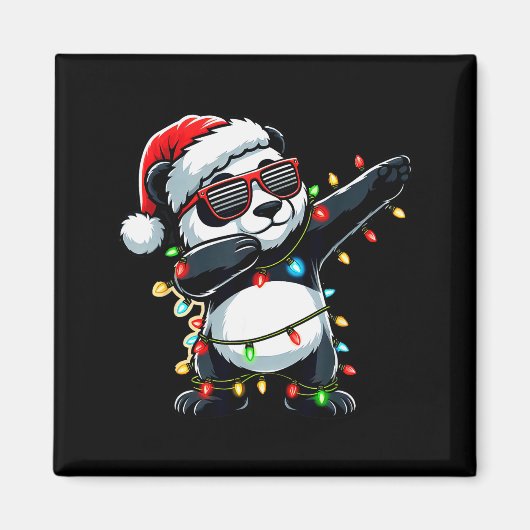 Dabbing Panda Xmas For Kids Boys Girl Panda Lover  Magneet (Voorkant)