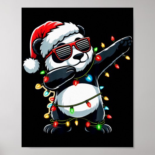 Dabbing Panda Xmas For Kids Boys Girl Panda Lover  Poster (Voorkant)