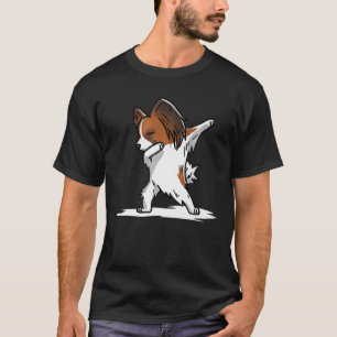 Dabbing Papillon Dab Dance Dog Gift Funny T-shirt