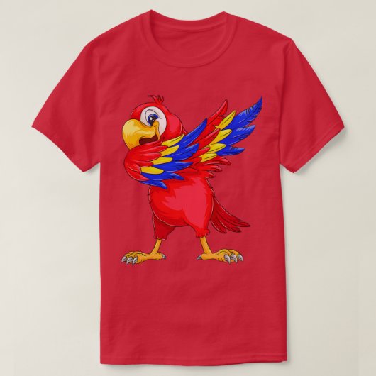 Dabbing Parrot Art Funny Talking Macaw Dab Dance G T-shirt (Design voorkant)