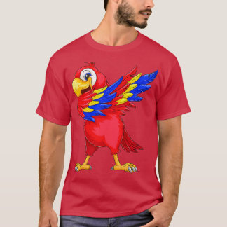 Dabbing Parrot Art Funny Talking Macaw Dab Dance G T-shirt