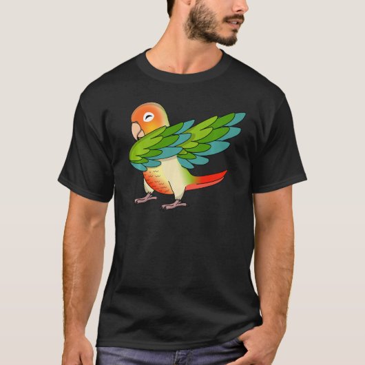 Dabbing Parrot I Green Cheek Pineapple Conure T-shirt (Voorkant)