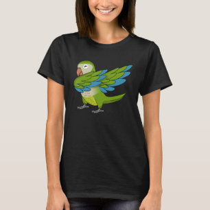 Dabbing Parrot I Green Monk Paraket Quaker T-shirt
