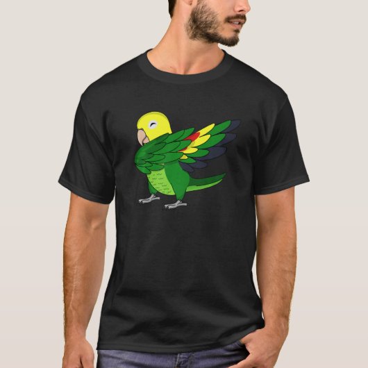 Dabbing Parrot ik dubbelgeel in Amazon T-shirt (Voorkant)