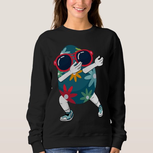 Dabbing Pasen Ei Zonnebril Pasen Zondag Dag  K Trui (Voorkant)