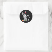 Dabbing Pasen Golf Paashaas Konijn Golfer Ronde Sticker (Tas)