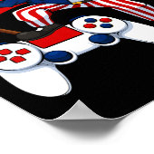 Dabbing Patriotic Gamer 4 juli video game Con Poster (Hoek)