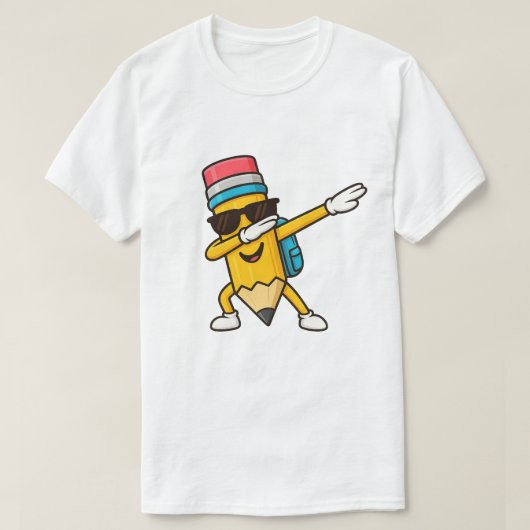 Dabbing Pencil Terug naar School Gift 2026 – Fun C T-shirt (Design voorkant)
