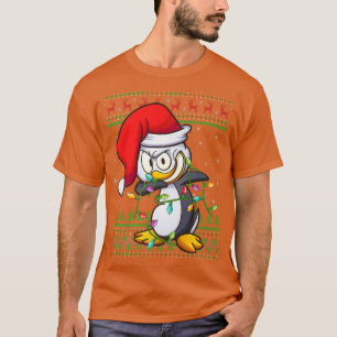 Dabbing Penguin Bird Xmas licht Ugly Penguin Chri T-shirt