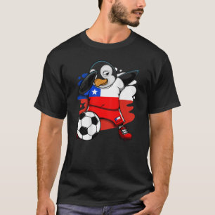 Dabbing Penguin Chili Soccer Fans Jersey Vlag T-shirt
