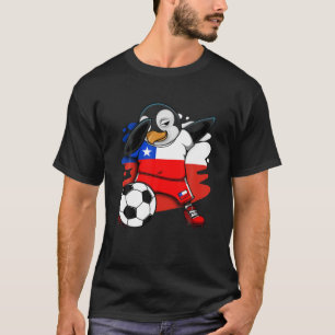 Dabbing Penguin Chili Soccer Fans Jersey Vlag T-shirt