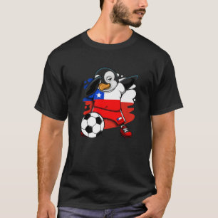 Dabbing Penguin Chili Soccer Fans Jersey Vlag T-shirt