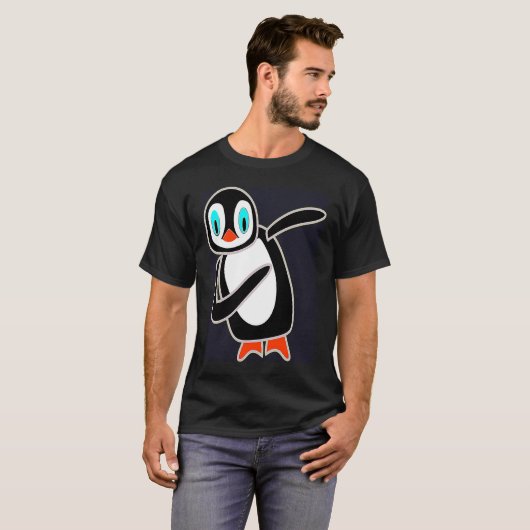 Dabbing Penguin Cool Penguin Dab Dance Dancing Cut T-shirt (Voorkant volledig)