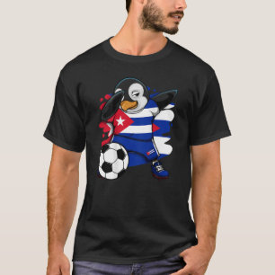 Dabbing Penguin Cuba Soccer Fans Jersey Football L T-shirt