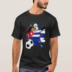 Dabbing Penguin Cuba Soccer Fans Jersey Football L T-shirt