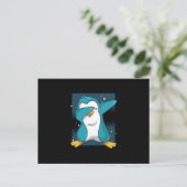 Dabbing Penguin Dab Penguin Briefkaart (Staand voorkant)