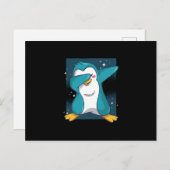 Dabbing Penguin Dab Penguin Briefkaart (Voorkant / Achterkant)