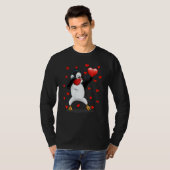 Dabbing Penguin Face Mask Dab Dance Funny Valentin T-shirt (Voorkant volledig)