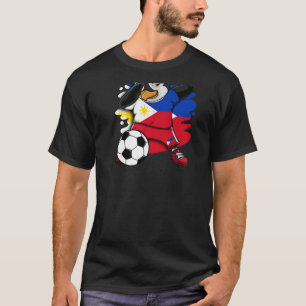 Dabbing Penguin Filipijnen Voetbal Jersey Fla T-shirt
