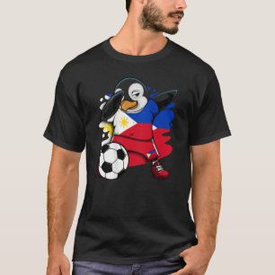Dabbing Penguin Filipijnen Voetbal Jersey Fla T-shirt