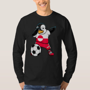 Dabbing Penguin Greenland Soccer Fans Jersey T-shirt
