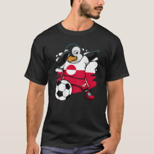 Dabbing Penguin Greenland Soccer Fans Jersey T-shirt