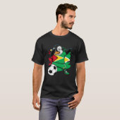 Dabbing Penguin Guyana Soccer Fans Jersey Flag Foo T-shirt (Voorkant volledig)