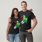 Dabbing Penguin Guyana Soccer Fans Jersey Flag Foo T-shirt (Unisex)