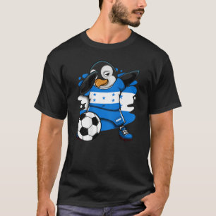 Dabbing Penguin Honduras Soccer Fans Jersey Footba T-shirt