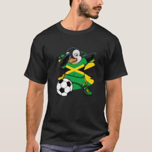 Dabbing Penguin Jamaica Soccer Fans Jersey Footbal T-shirt