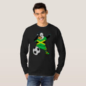 Dabbing Penguin Jamaica Soccer Fans Jersey Footbal T-shirt (Voorkant volledig)