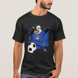 Dabbing Penguin Kosovo Soccer Fans Jersey Football T-shirt