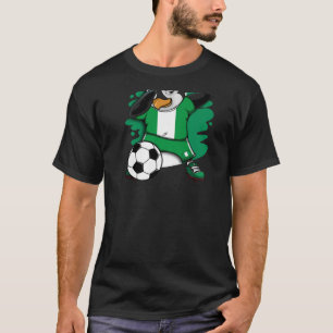 Dabbing Penguin Nigeria Voetbal T-shirt
