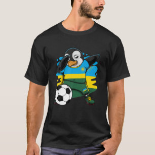 Dabbing Penguin Rwanda Soccer Fans Jersey Football T-shirt