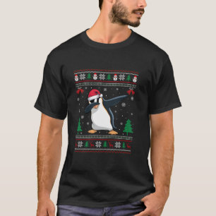 Dabbing Penguin Santa Hat Boys Meisjes Kinder Kers T-shirt