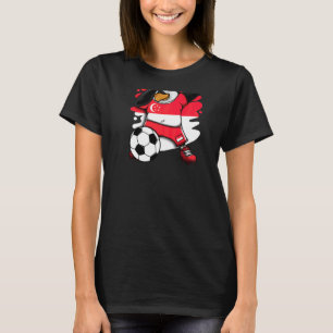 Dabbing Penguin Singapore Soccer Fans Jersey Footb T-shirt